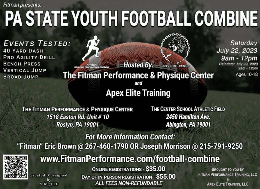 PA State Youth Football Combine Fitman Performance